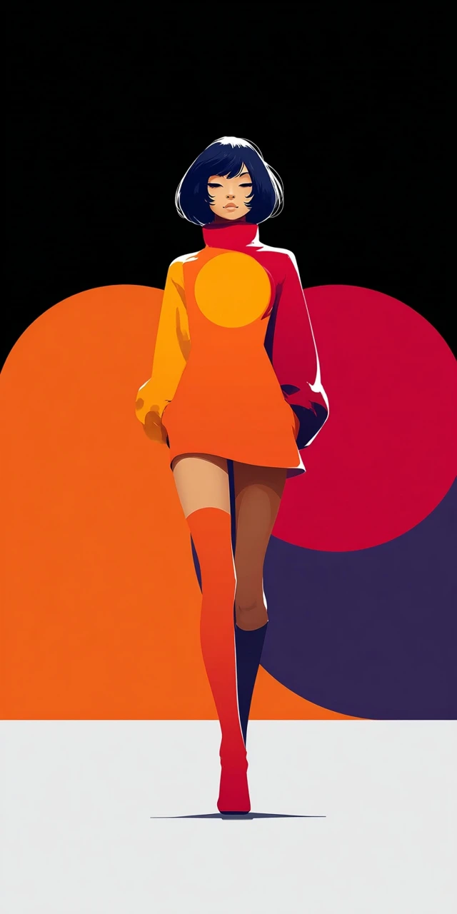 Retro Anime Fashion Illustration