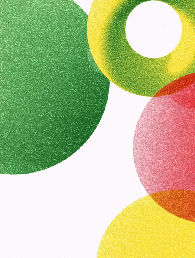Minimalist Abstract Illustration Colorful Shapes