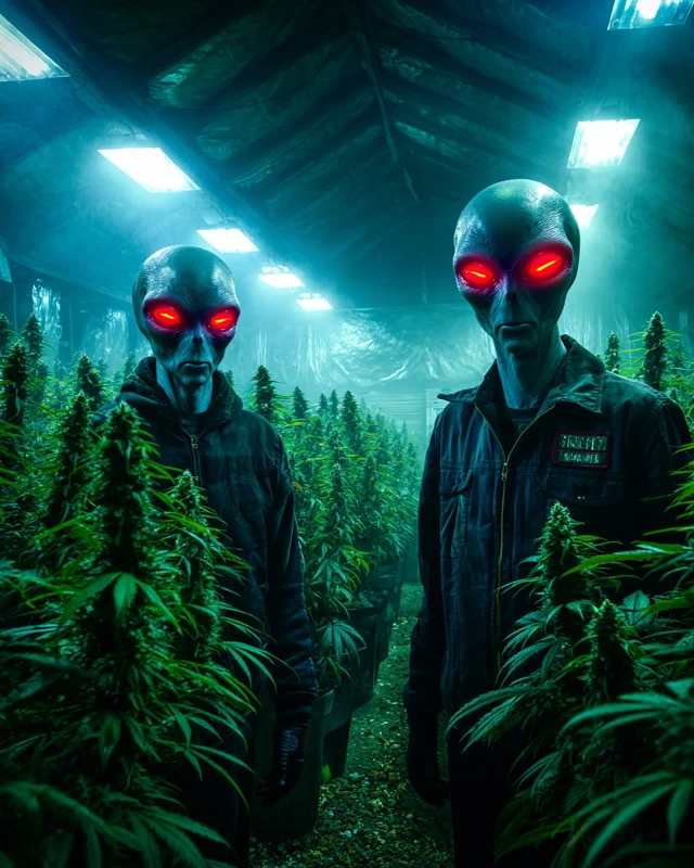 Aliens in a Cannabis Farm