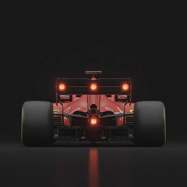 F1 Start Ferrari Style Red Lights View From Above