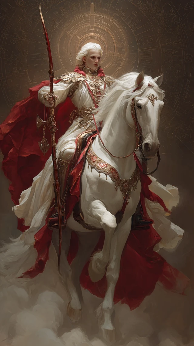 Apocalyptic Rider on White Horse Fantasy Art