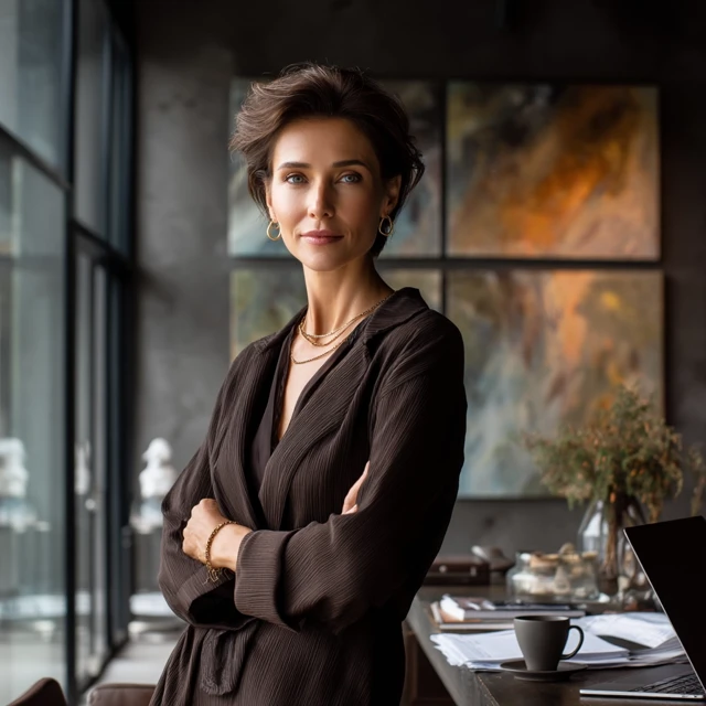 Professional Woman in Modern Office Setting