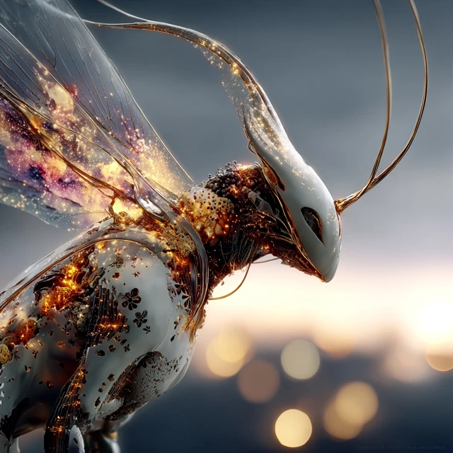 Mythical Creature on Alien World Hyper Realistic Art