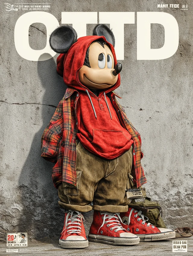 Mickey Mouse OOTD Retro Manga Poster