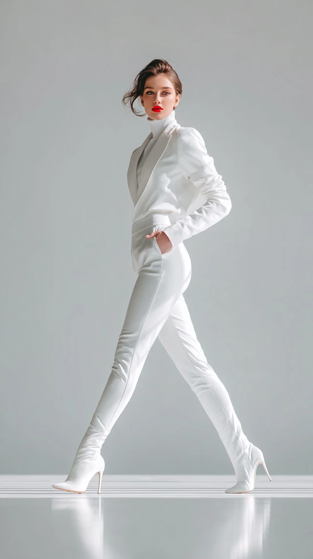Beautiful Model in White Background