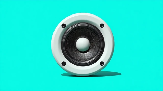Modern Speaker Icon Design Isolated on White Background