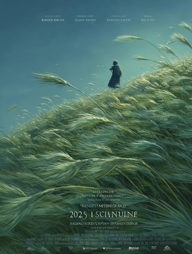 Peaceful Meadow Lone Figure Soft Colors