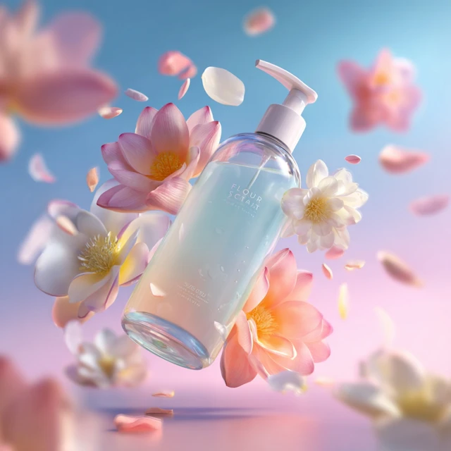Fleur Grace Body Wash Floral Product Photography