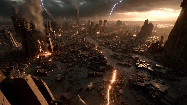 Destroyed Planet Vegeta Cinematic Scene