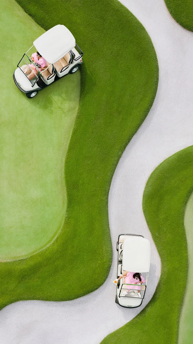Luxury Golf Editorial Aerial View Minimalist Fashion
