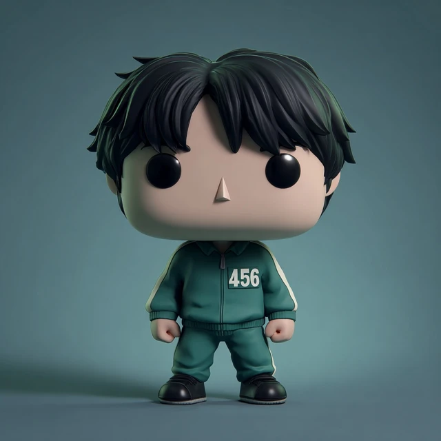 Seong Gi-hun Funko Pop Squid Game 3D Render