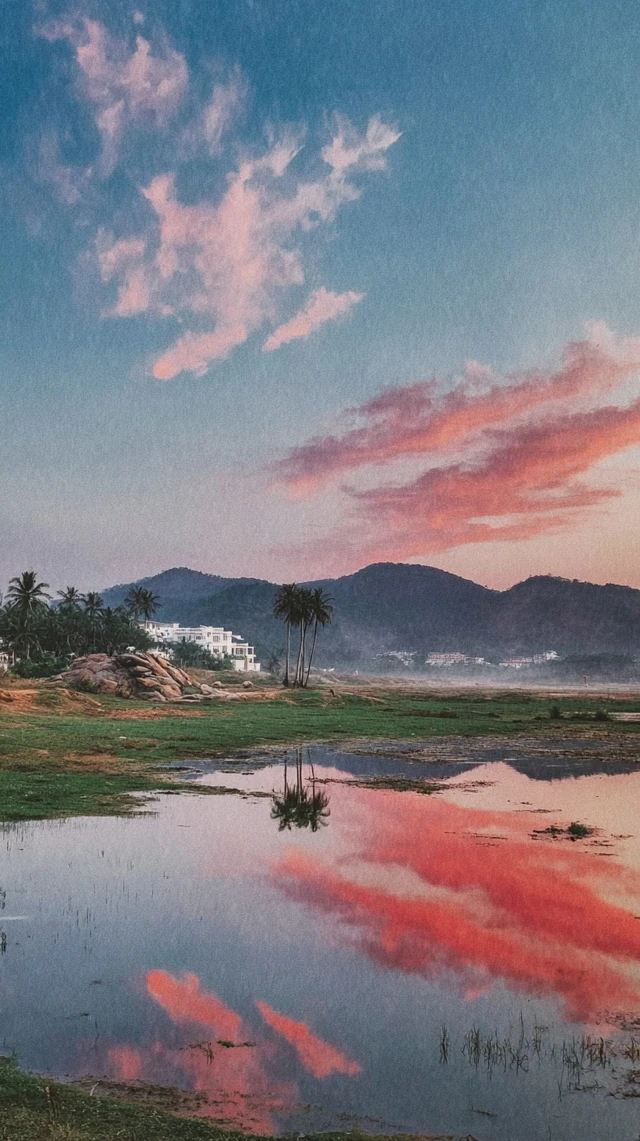 Dreamy Summer Scenery Pastel Colors Mobile Wallpaper