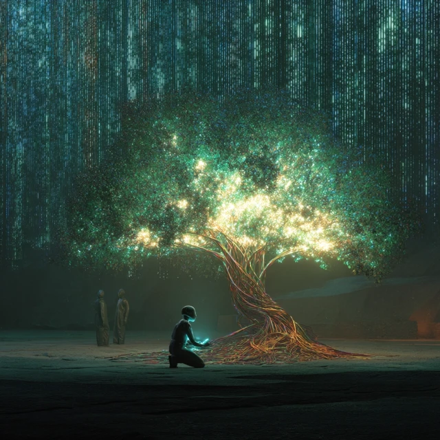 Bio-AI Tree Healing Memories - Concept Art