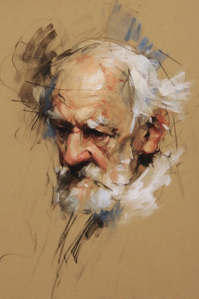 Old Master Oil Portrait: Dynamic Expression