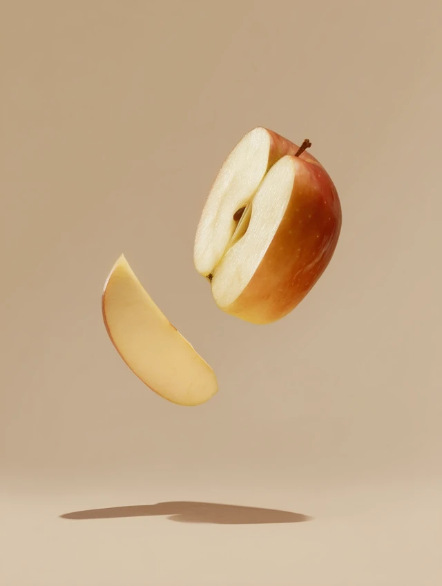 Photorealistic Apple Illustration Modern Still Life
