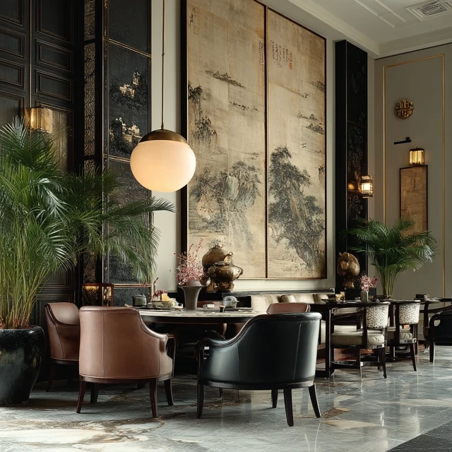 Chinese Luxury Dining Interior Design