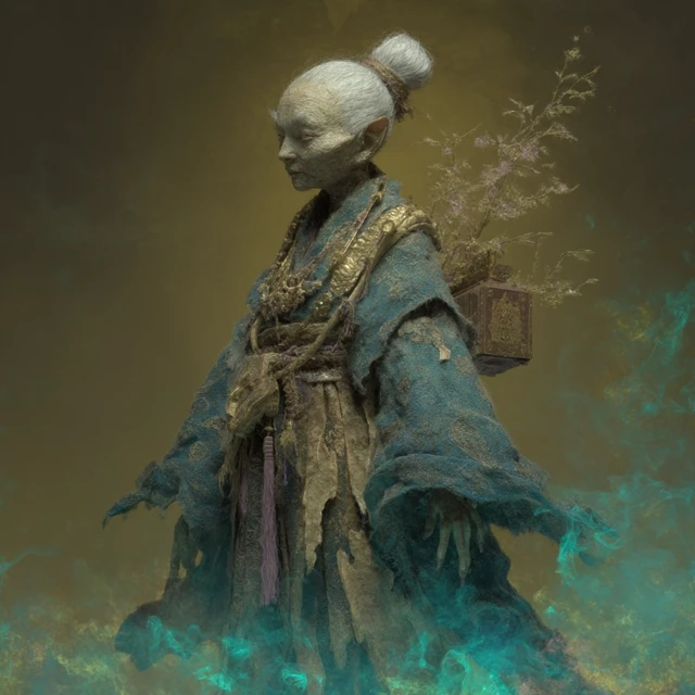 Asian Perfume Seller at Hot Springs Concept Art