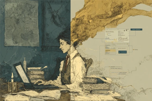 Author to Copywriter A Digital Transformation Illustration