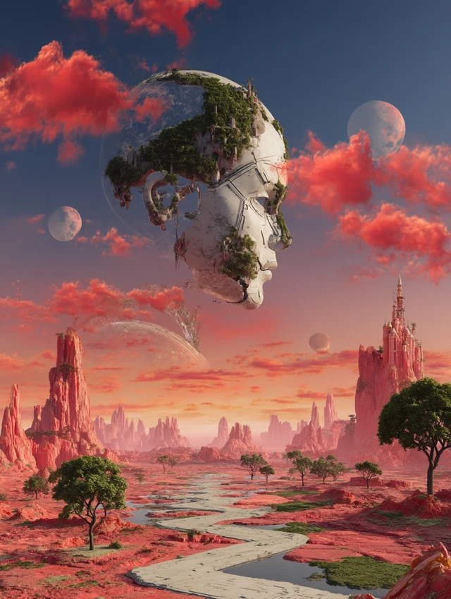 AI Prometheus Journey Fantasy Landscape
