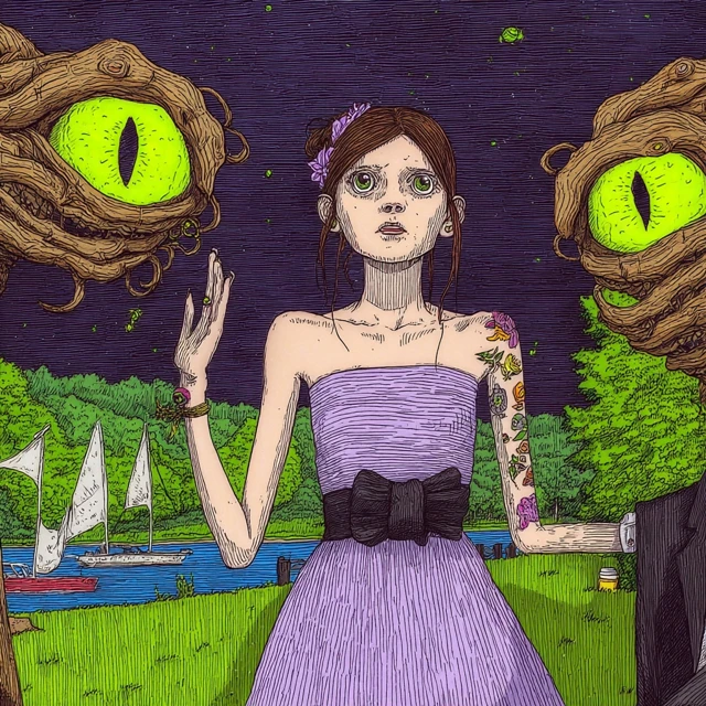 Surreal Fashion: Woman in a Forest
