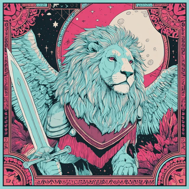 Strength Angel Tarot Illustration Graphic Novel