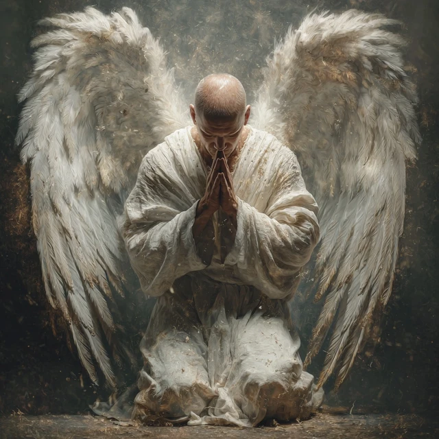Angel Praying Stay Strong Believe in Miracles