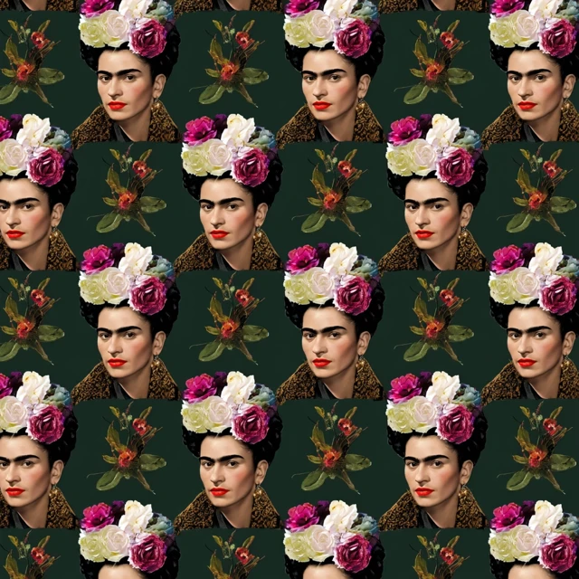 Frida Kahlo Pattern Design Fabric Style