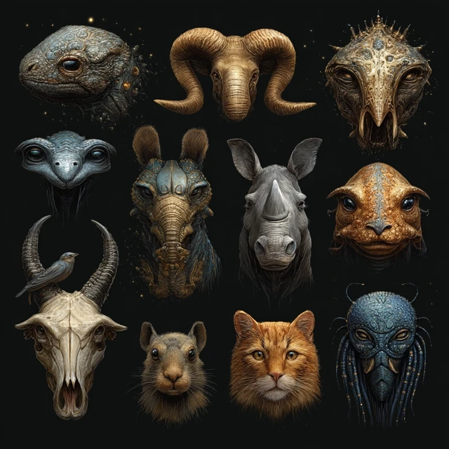 Alien Animals Dressed Up Portraits