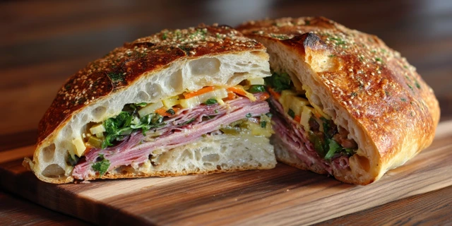 Sourdough Muffuletta Sandwich Recipe Delicious Food