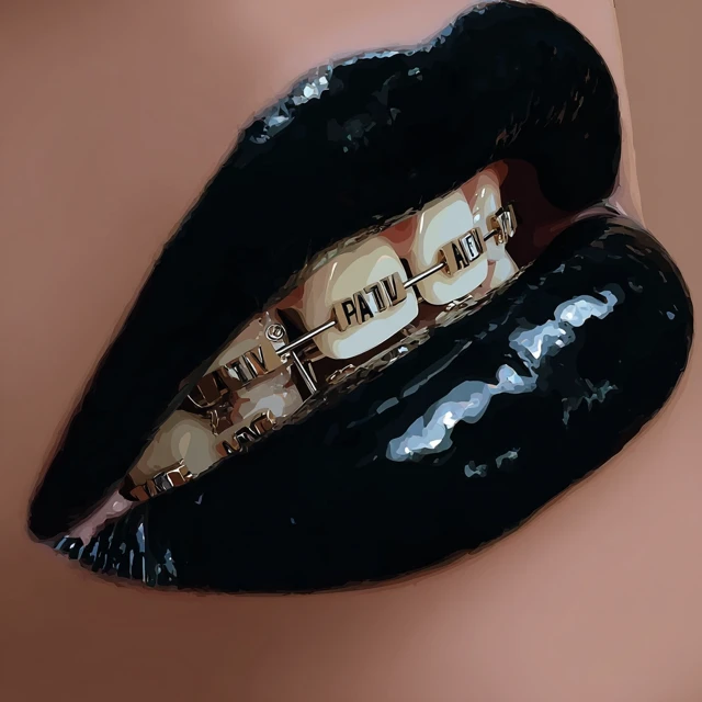 Black Lipstick and Grillz with Patua and Anc