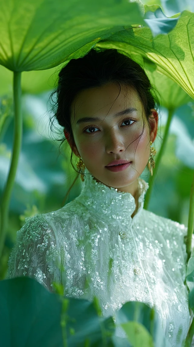 Chinese Girl in Lotus Garden Fantasy Photography