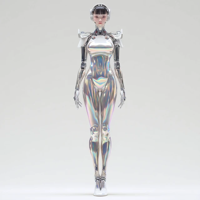 Ex Machina AI Art Ultra High Definition Metallic Woman
