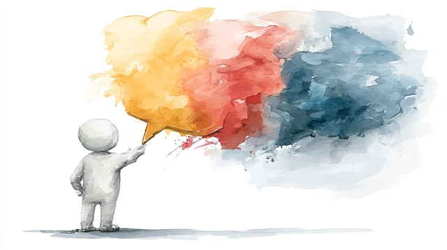 3D Avatar Speaking Voice Bubble Modern Design