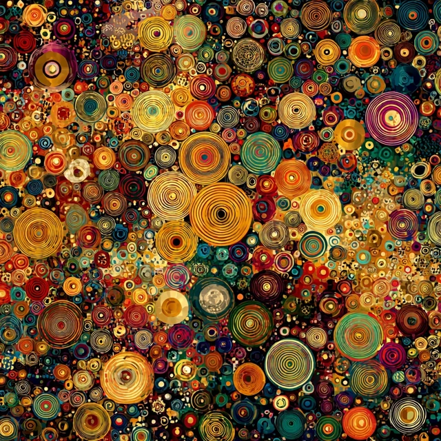 Abstract Klimt Inspired Background Art