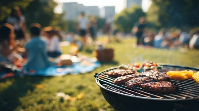 Summer Picnic BBQ Grill Food Friends Park