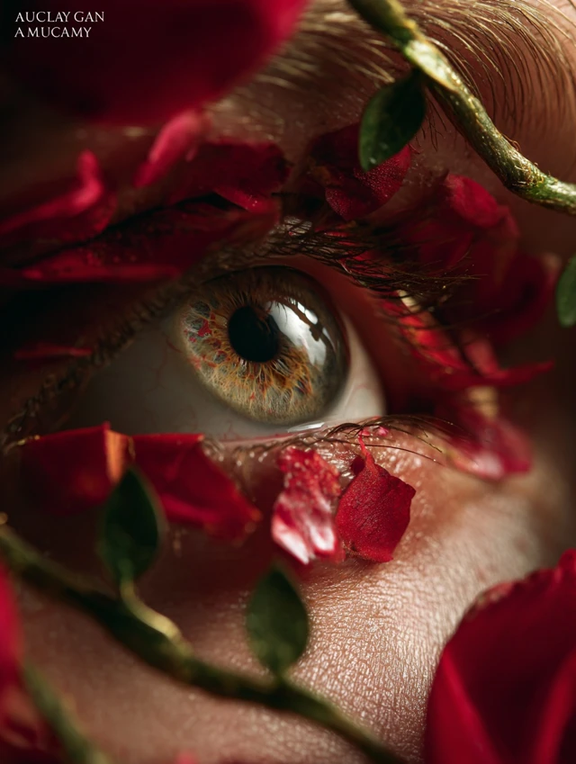 Rose Petal Eye Editorial Photography