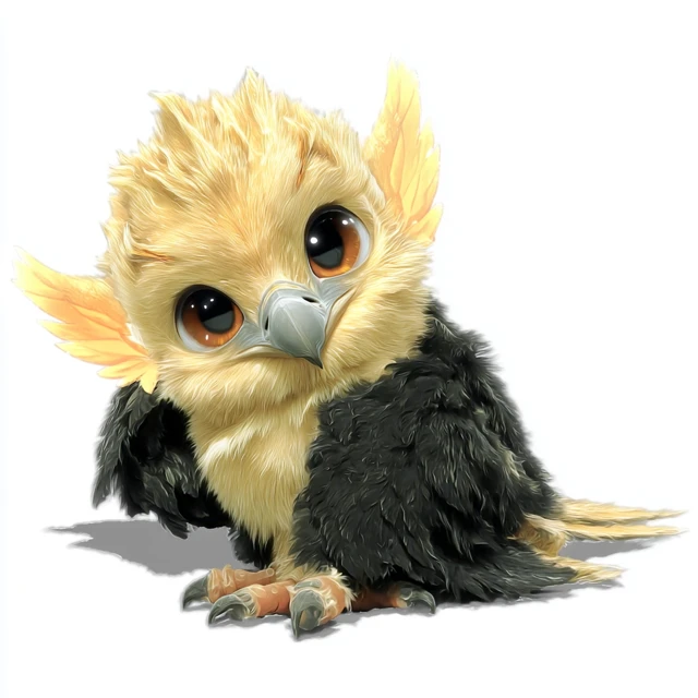 Cute Baby Eagle Portrait High Detail Realistic