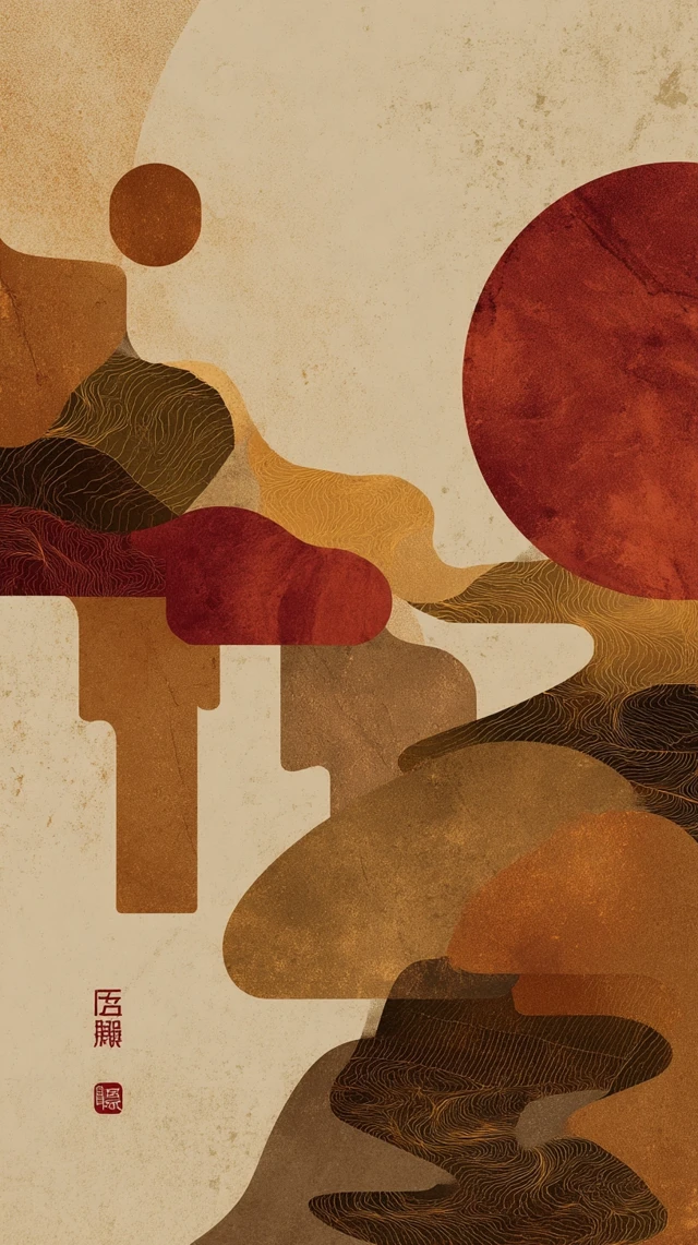 Minimalist Chinese Shadow Puppetry Art
