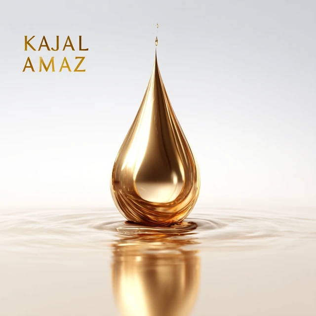 Kajal Almaz Perfume Logo Golden Drop Design