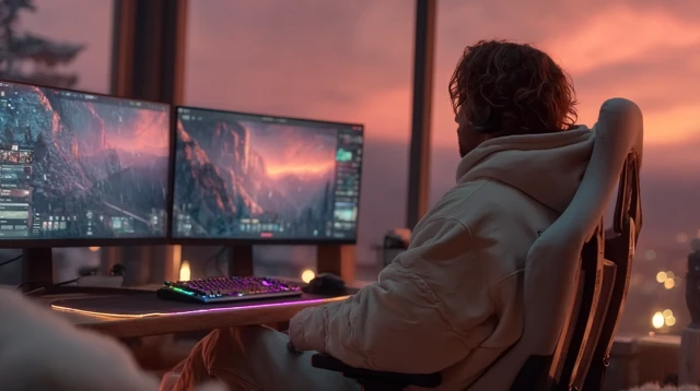 Gamer Streaming Setup Modern PC and Hypebeast Style