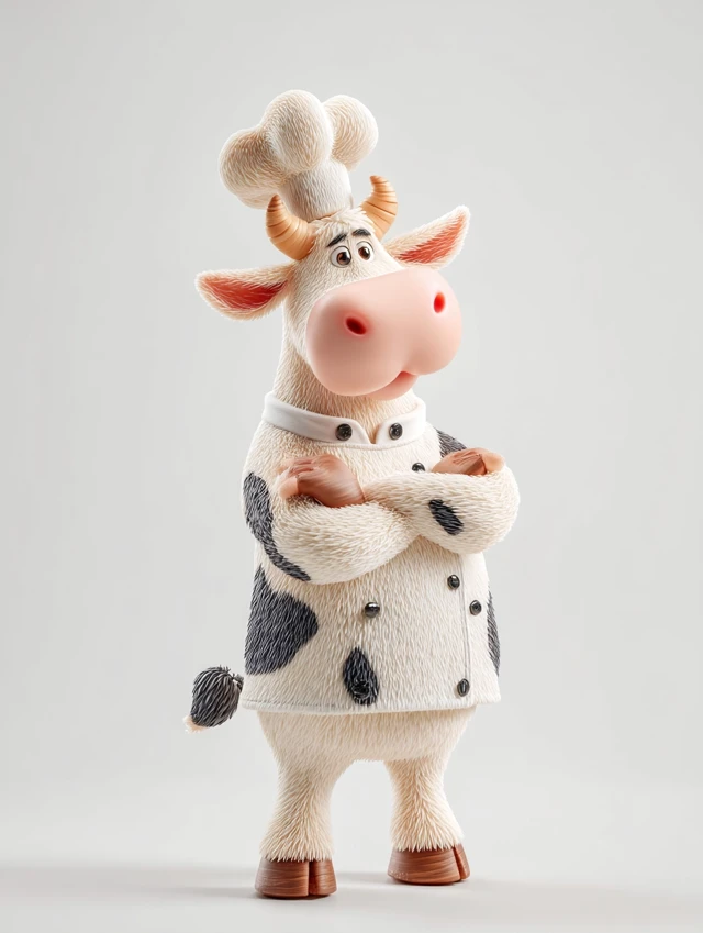 Cute Chef Cow: Animated Character Design