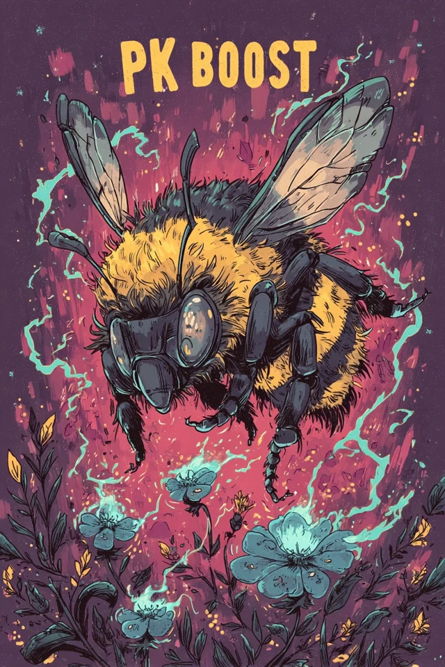 PK BOOST Illustration Bee in Comic Style