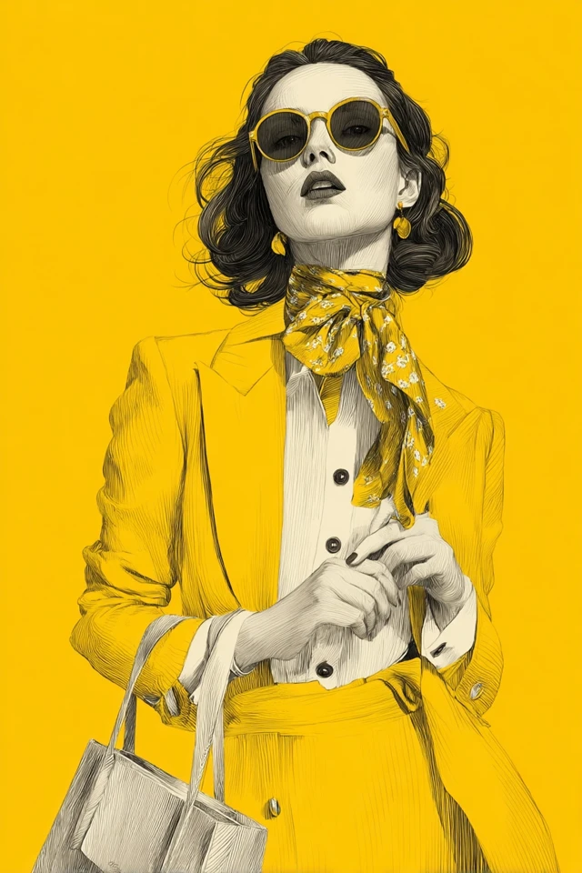 Fashion Illustration Woman Saving on Everything