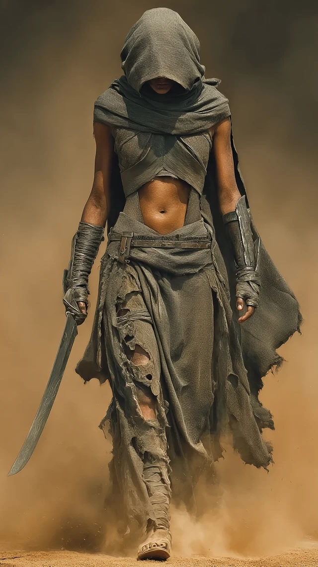 Mysterious Warrior in the Desert - Concept Art