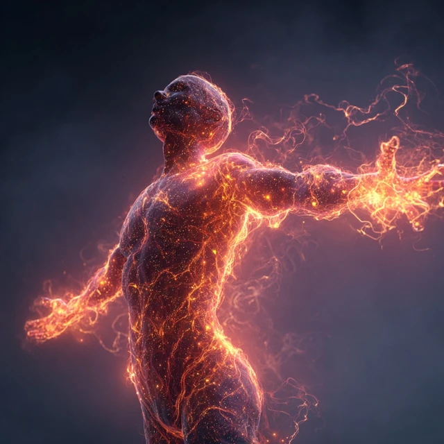 Energy Being Glowing Human Form