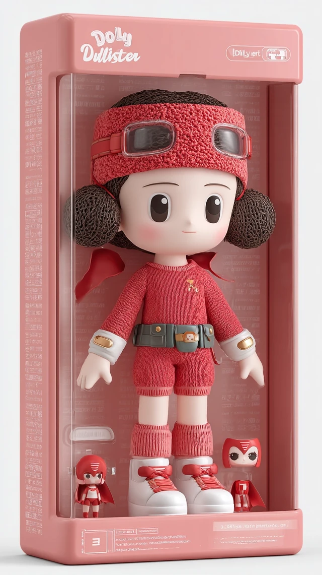 Cute Superhero Doll Figurine - 3D Toy Model - DollyLuster