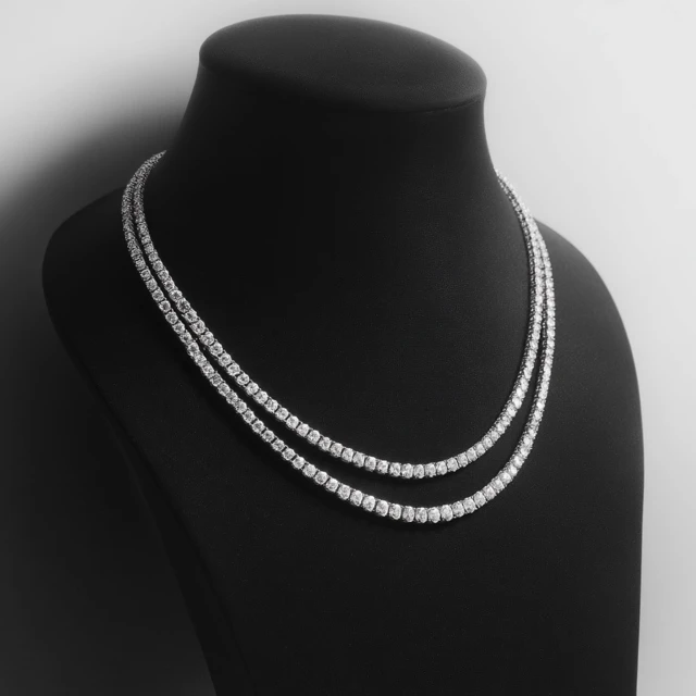 White Gold Diamond Necklace Elegant Design