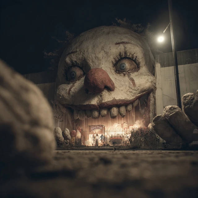 Intense Horror Scene Strange Creature