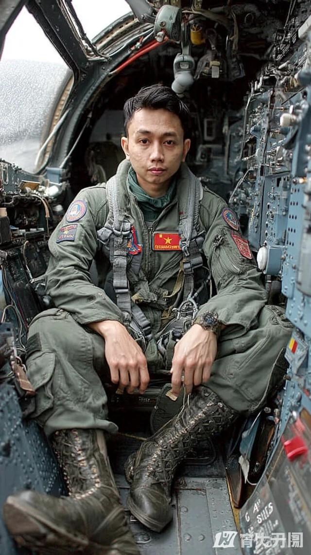 Chinese Fighter Pilot Inside Cockpit Looking Out