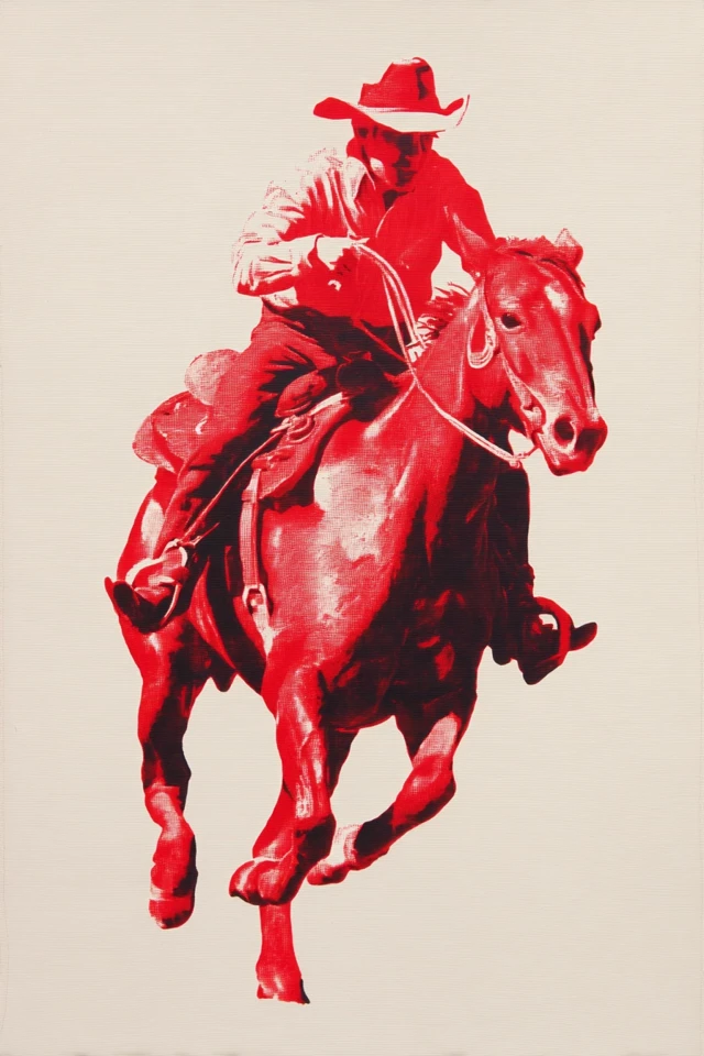 Cowboy at Rodeo Pop Art Print